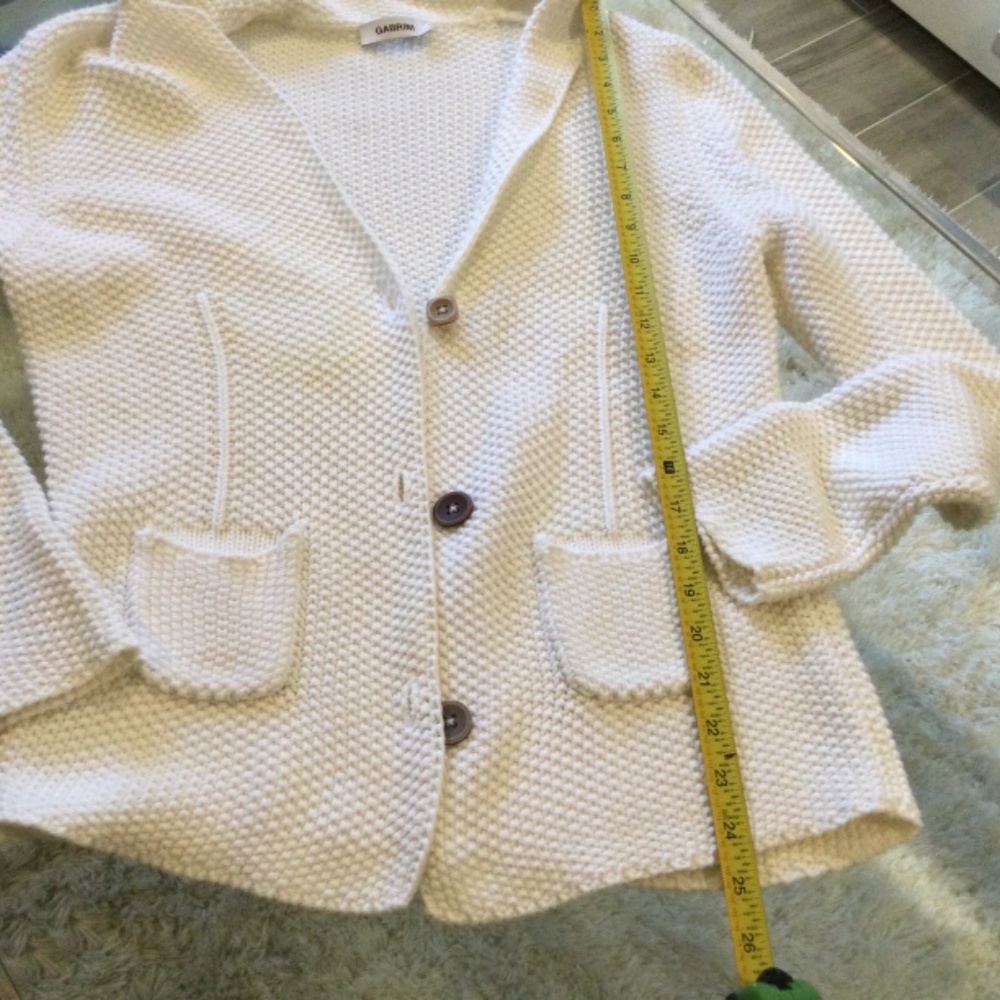 Three Button Blazer Jacket 100% Cotton Classic Wh… - image 5